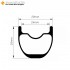 Aro de Carbono Clincher 14 pulgadas 29x25mm